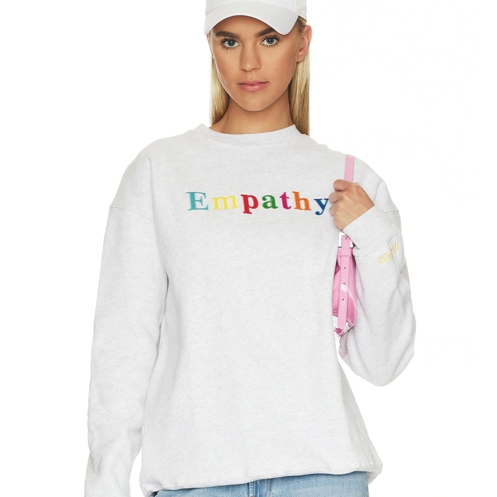 Empathy Multicolor Logo White Sweatshirt